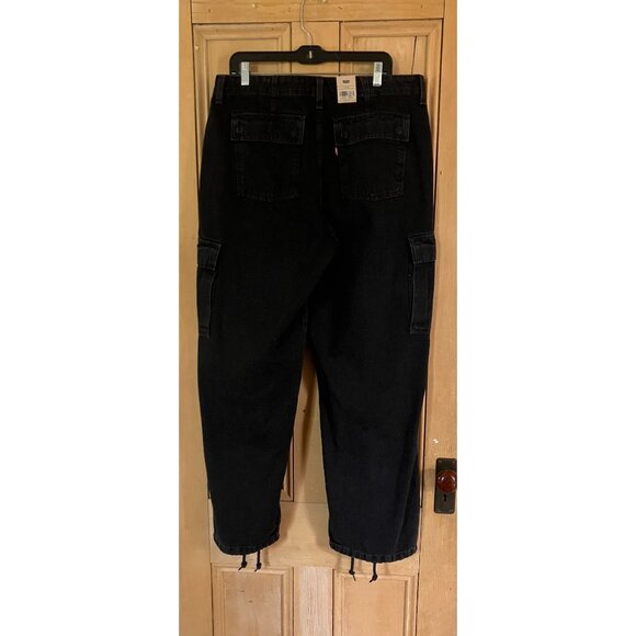 Levi's Womens '94 Baggy Cargo Pants Straight Leg Jeans Size 31x32 Black AN NWT - Picture 9 of 12